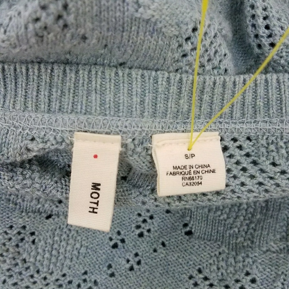 Anthro Moth Teal Sweater Size S - Picture 7 of 8